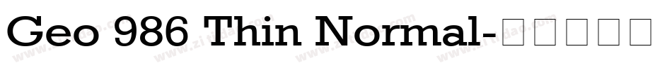 Geo 986 Thin Normal字体转换